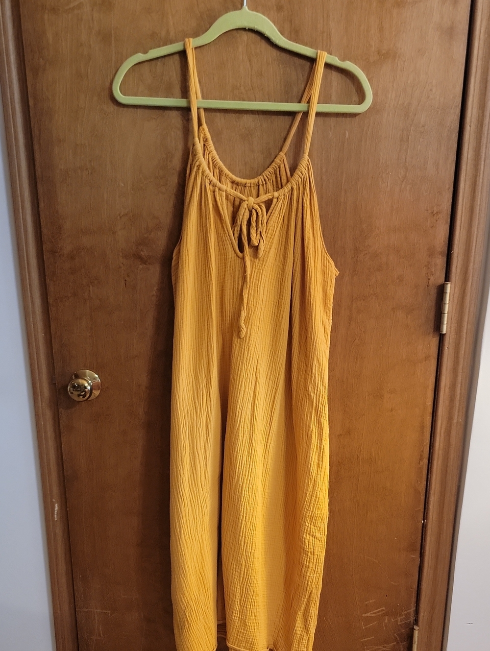 Mustard Yellow Gauze Jumpsuit